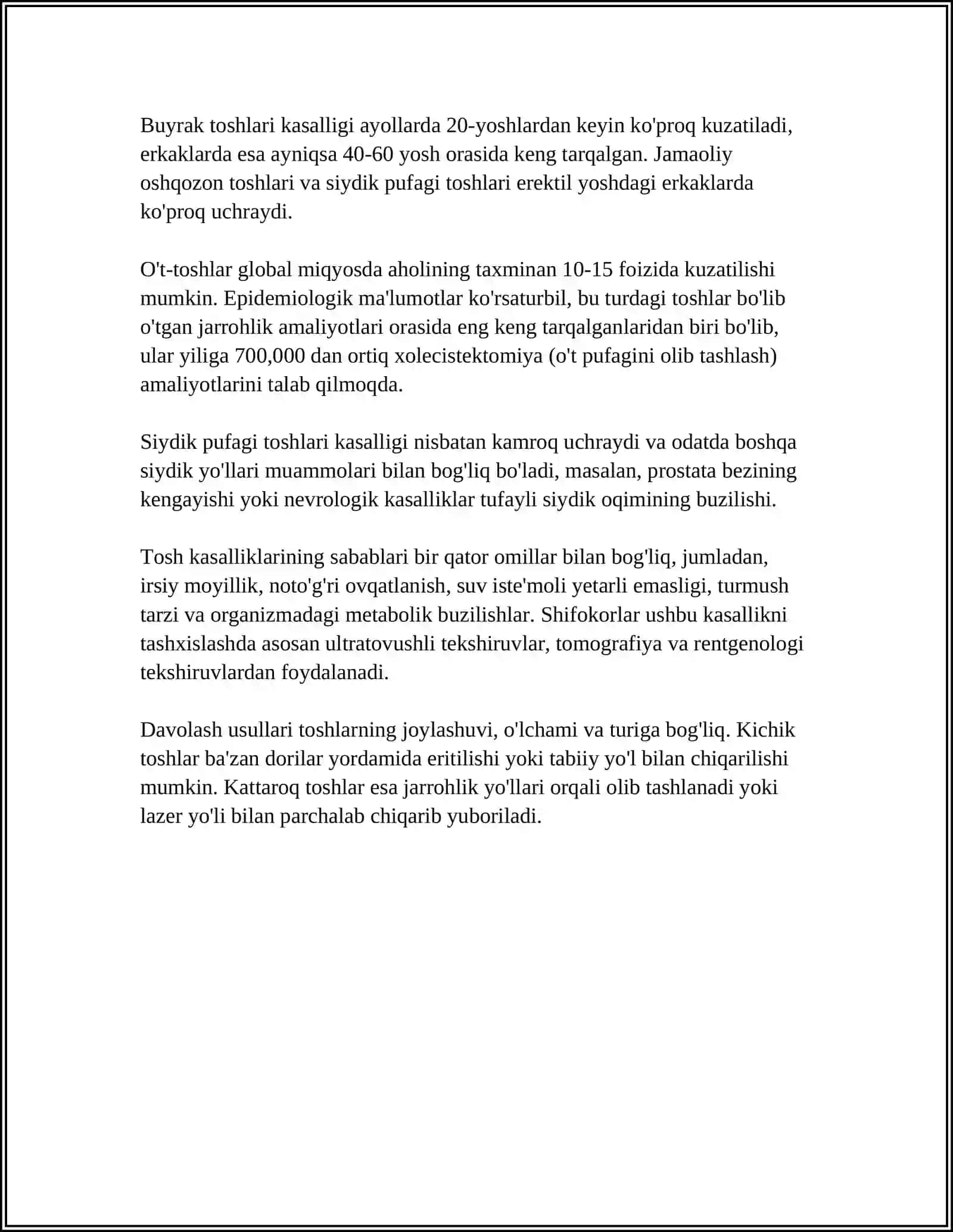 TOSH KASALLIKLARI 4