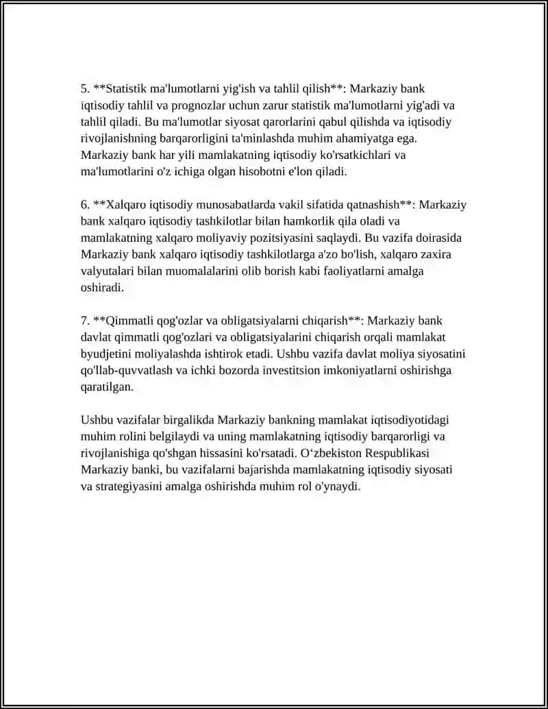 MARKAZIY BANK VA MONETAR SIYOSAT 4