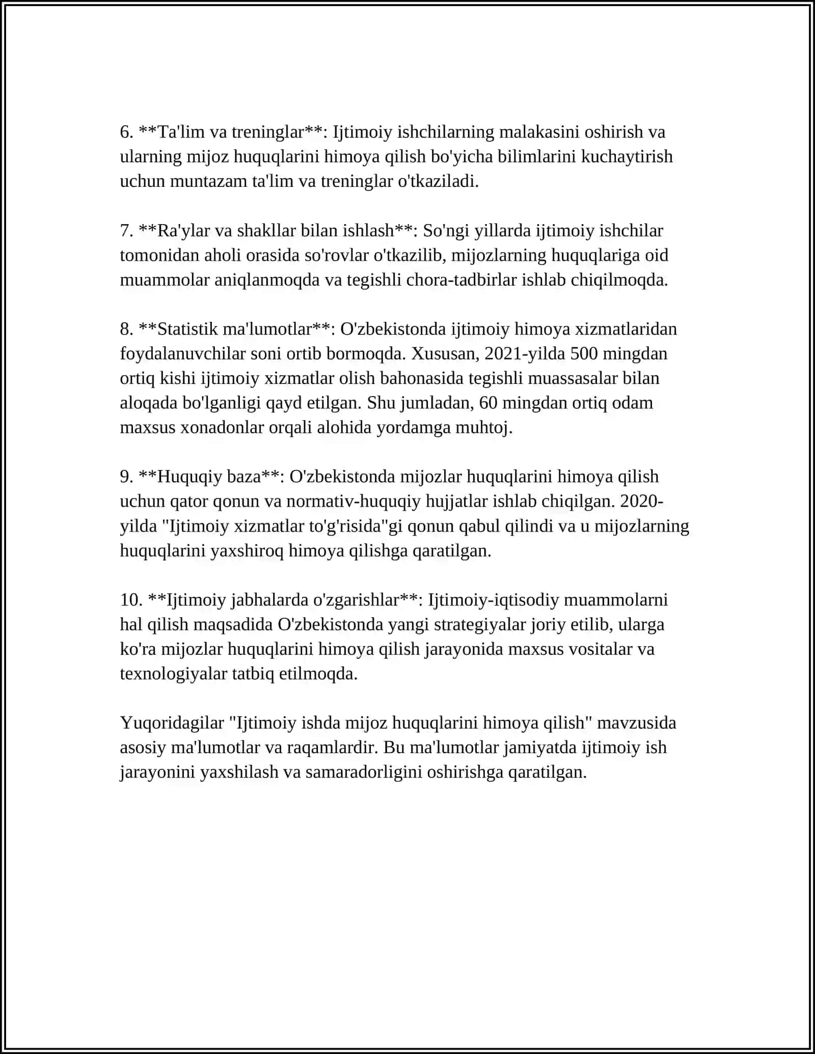 IJTIMOIY ISH AMALIYOTIDA MIJOZ MANFAATLARINI HIMOYA QILISH VAZIFASINING MAZMUNI 4