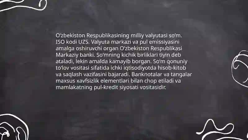 O‘ZBEKISTON RESPUBLIKASI PUL TIZIMI VA UNING ELEMENTLARI 4
