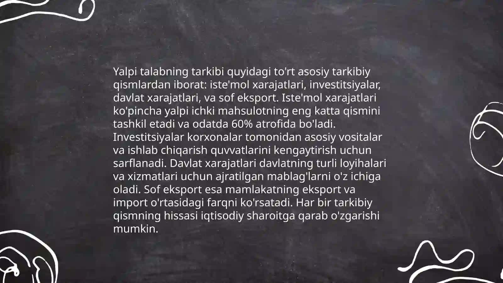 Yalpi talab uning tarkibi va unga ta'sir qiluvchi omillar 4