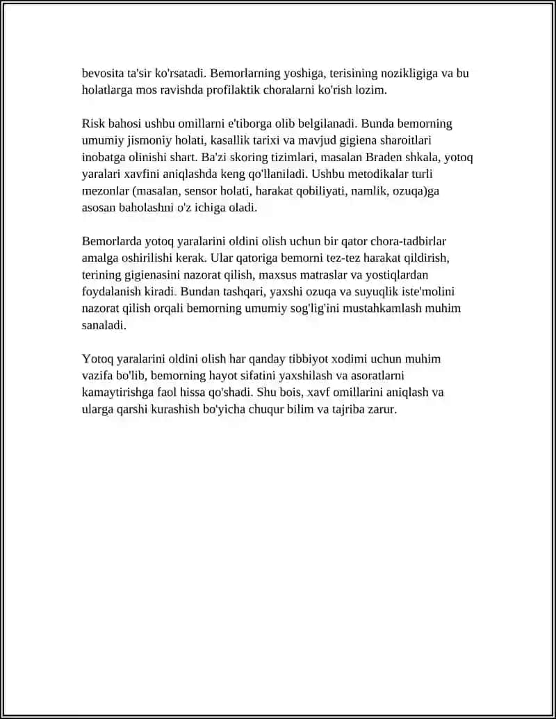 Yotoq yaralarini oldini olgan 4