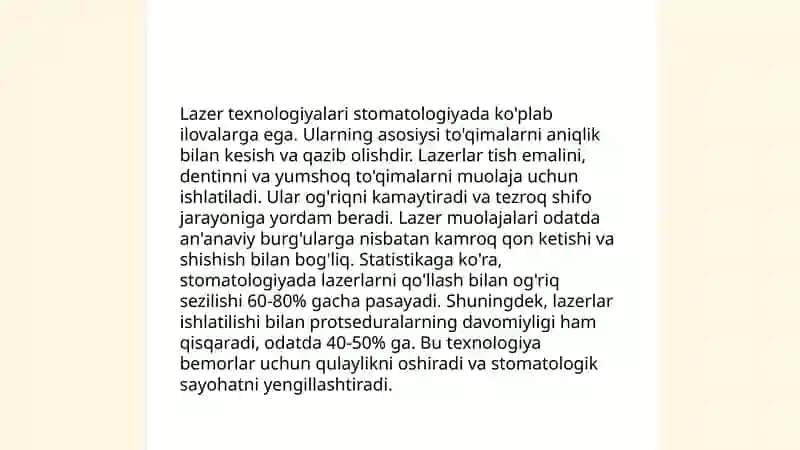 Zamonaviy stomatalogik dastaklar 4