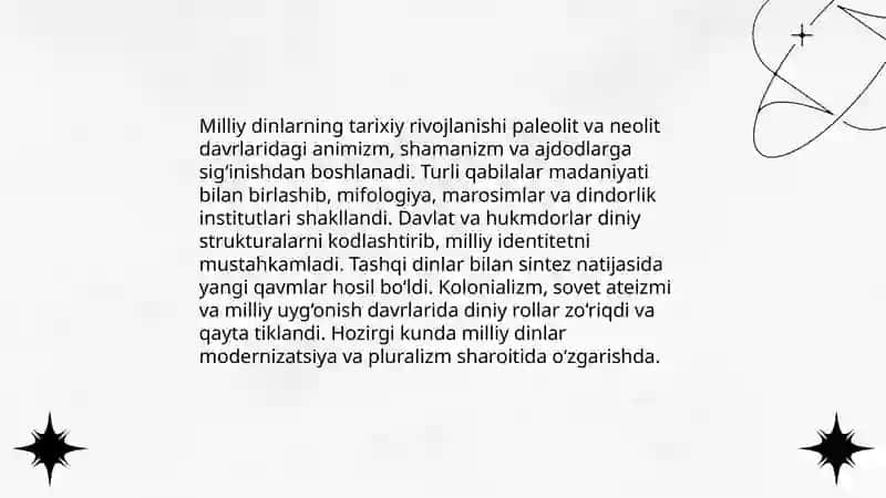 Milliy dinlarning tarifi 4