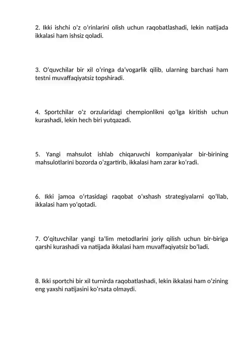 MOTIVATSION NIZOLAR NAZARIYASI HAQIDA MISOLLAR 4