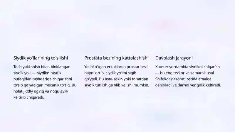 O'tkir Siydik Tutilishi 4