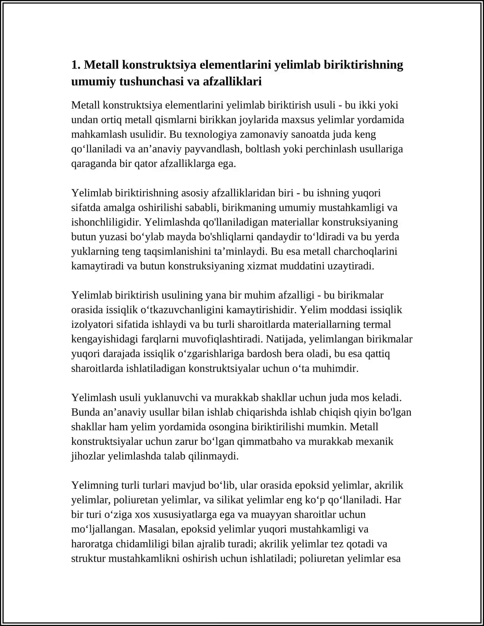 METALL KONSTRUKSIYA ELEMENTLARINI YELIMLAB BIRIKTIRISH 4