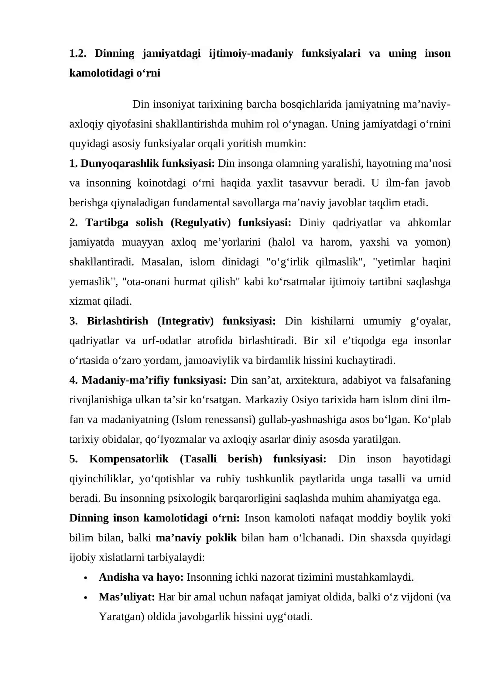 JAMIYAT HAYOTIDA DUNYOVIYLIK VA DINIYLIK MUTANOSIBLIGI 4