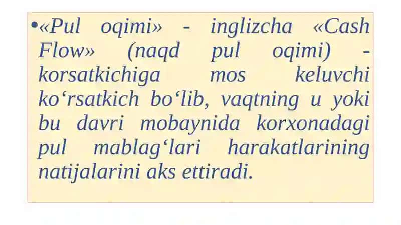 Pul Oqimlarini Boshqarish 4
