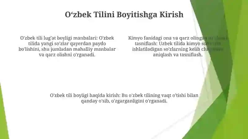 O'zbek Kimyosidagi Asl Va Qarz So'zlar 4