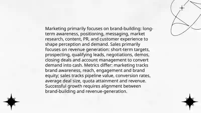 Key differences between sales and marketing 4