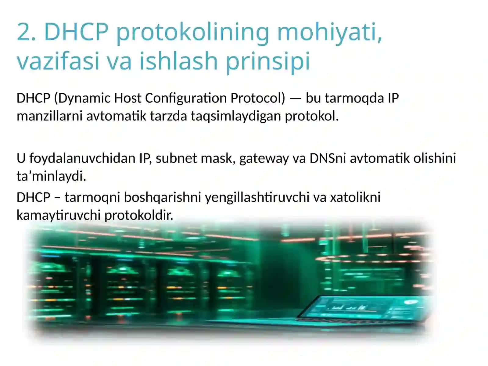DHCP Protokoli va Dinamik IP Taqsimoti 4
