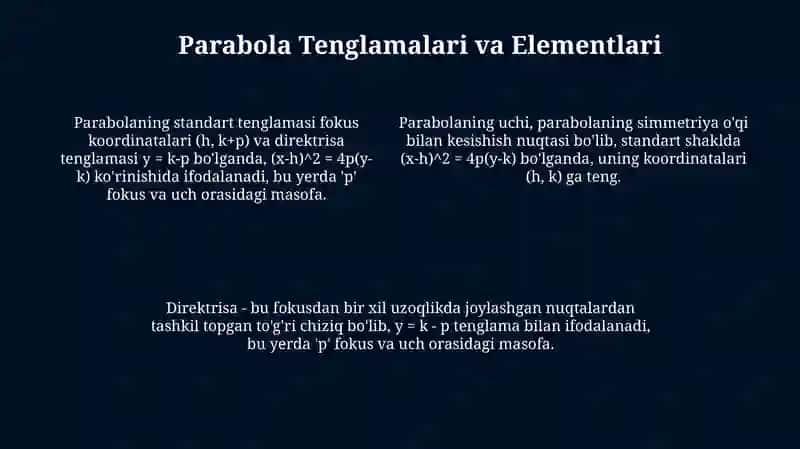 Parabola va uning grafik xususiyati 4