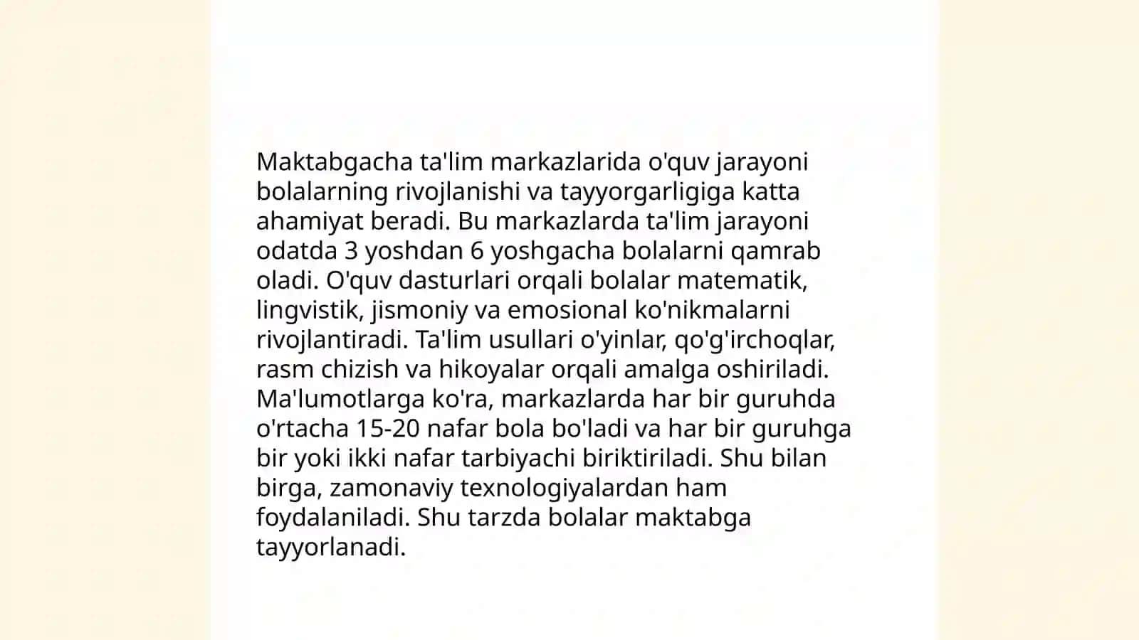 Ilk qadam davlat oʻquv dasturi 4