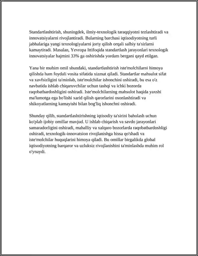 STANDARTLAR VA ULARNING XALQ XO‘JALIGIDAGI AXAMIYATI 4