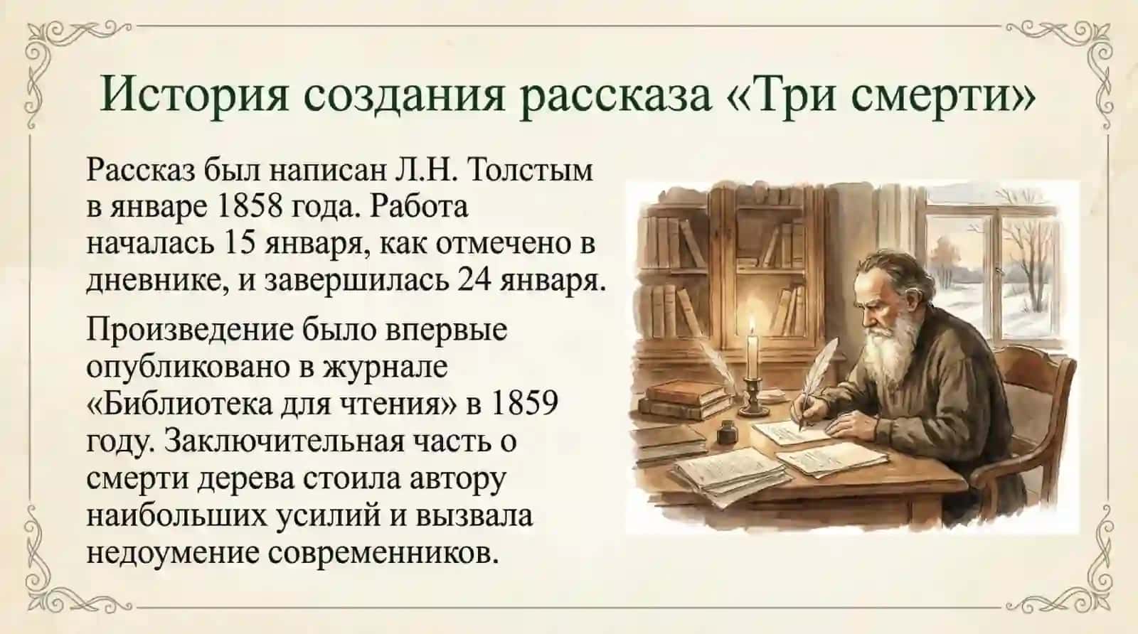 Лев Николаевич Толстой
“Три смерти“ 4
