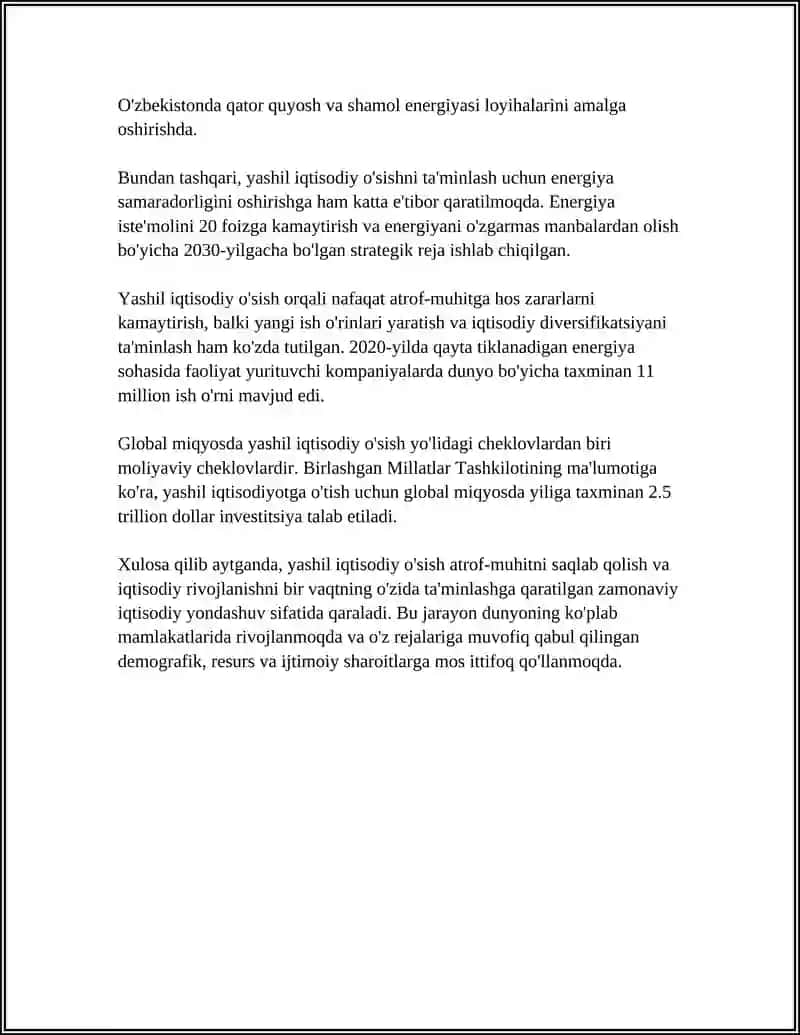 YASHIL IQTISODIY O'SISH TUSHUNCHASI 4