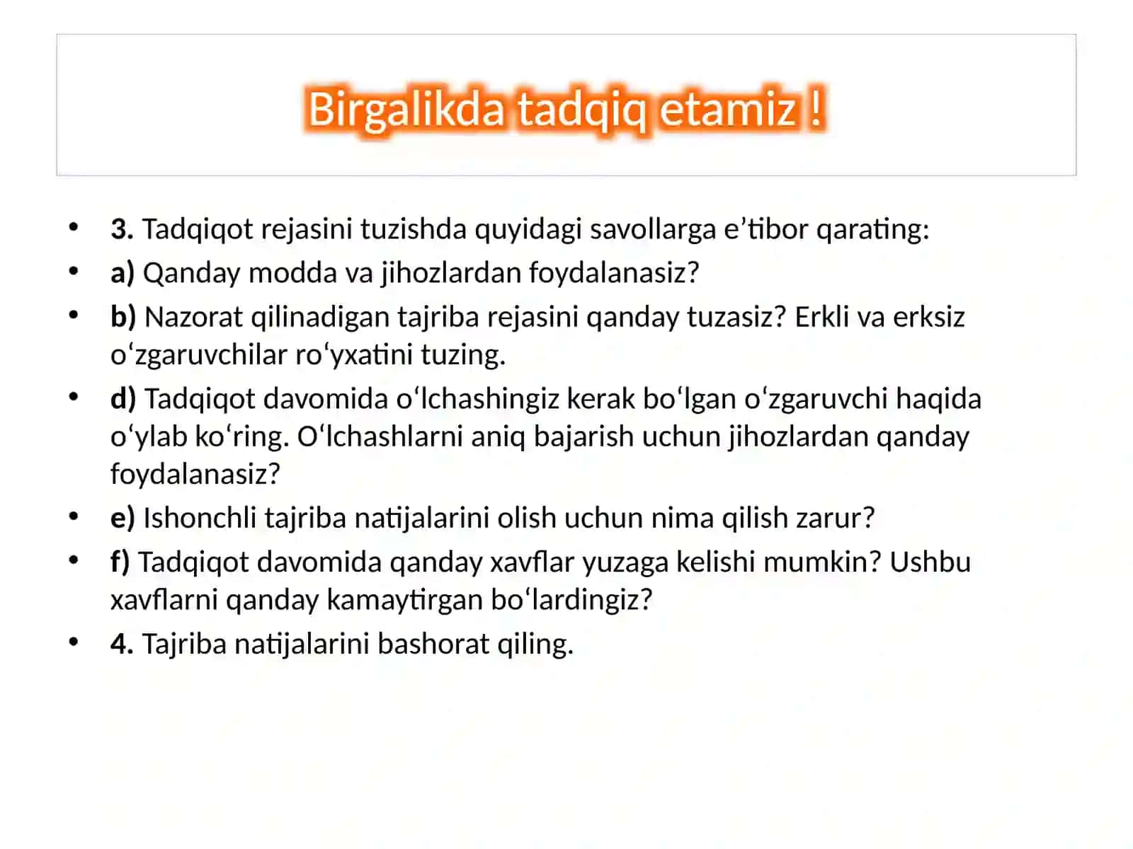 Moddalar ning erish jarayoni 4