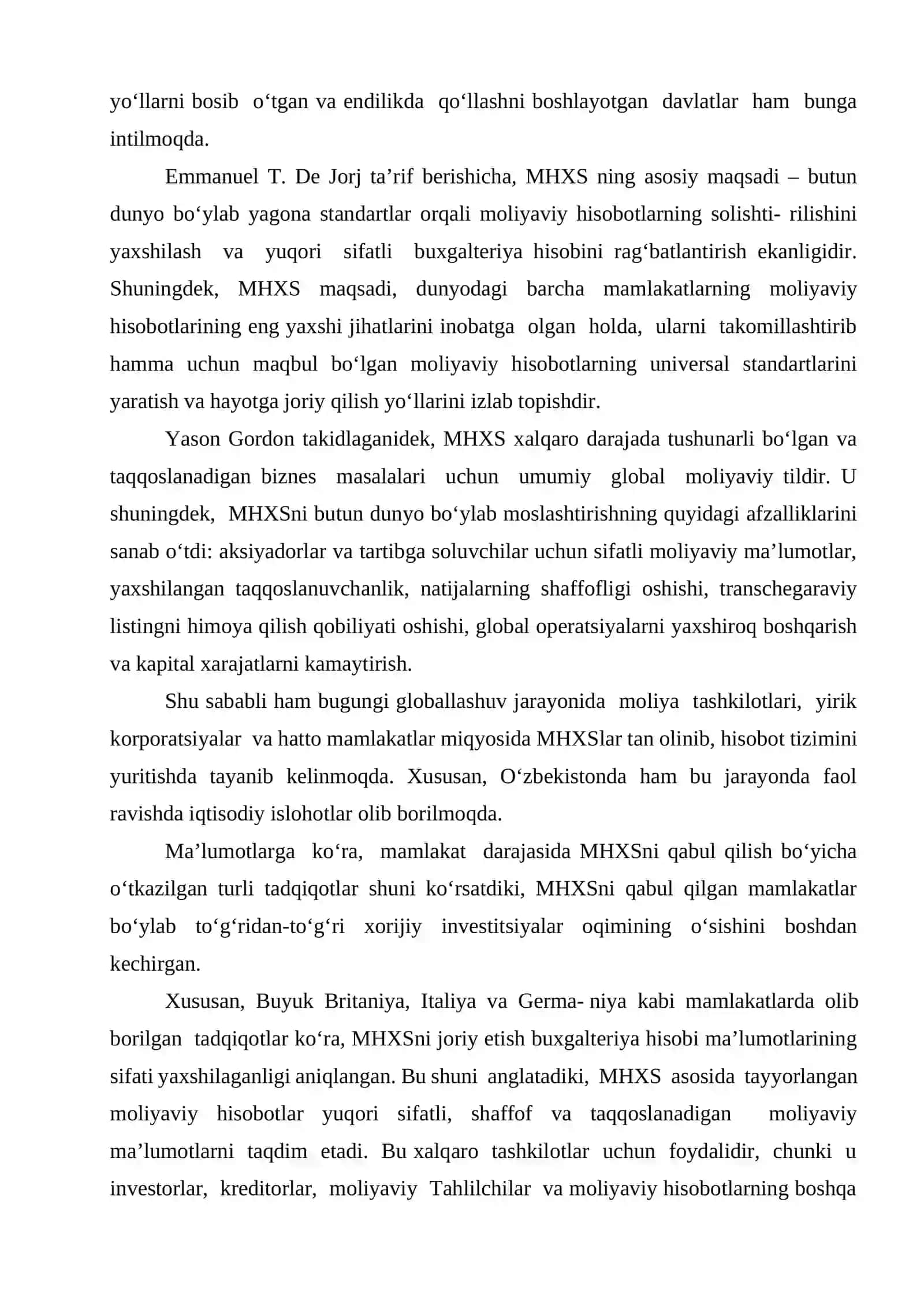 Moliyaviy hisobotning xalqaro standartlariga o'tishning yutuq va muammolari 4