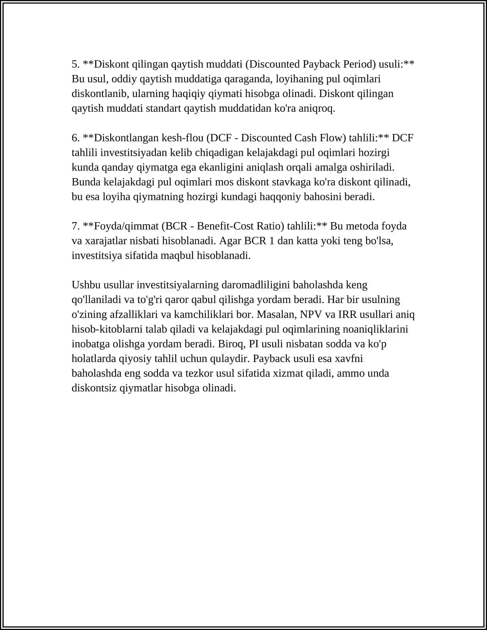FINANSLIQ REJELESTIRIWDE INVESTITSIYALAR DÁRAMATLILIĢI 4