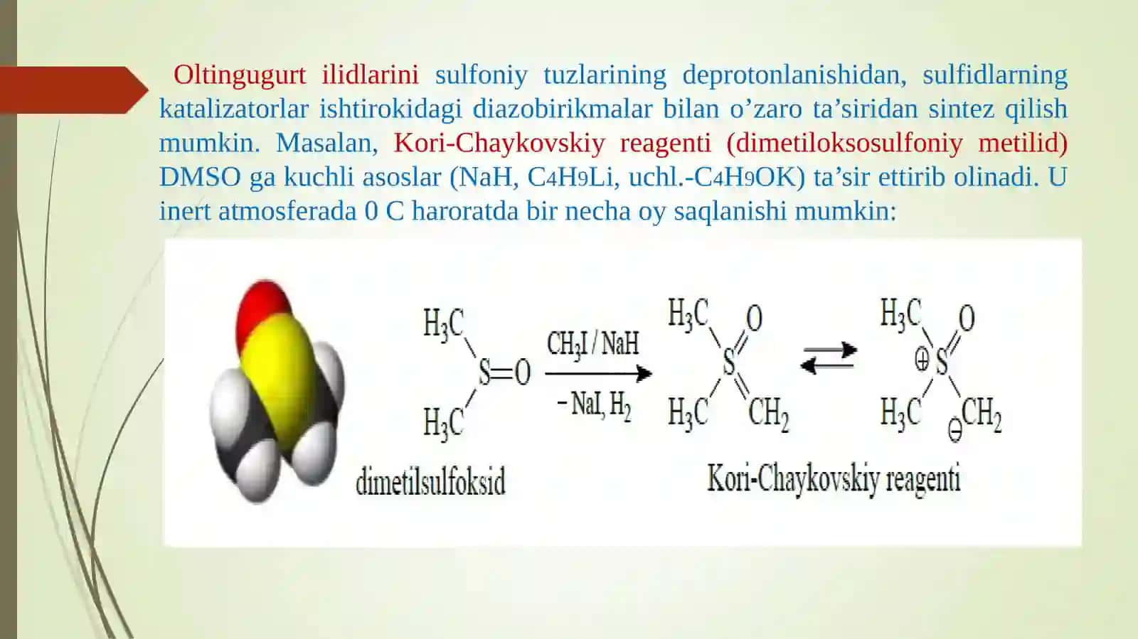Оltingugurtsaqlovchiоrganik birikmalartuzilishi 4