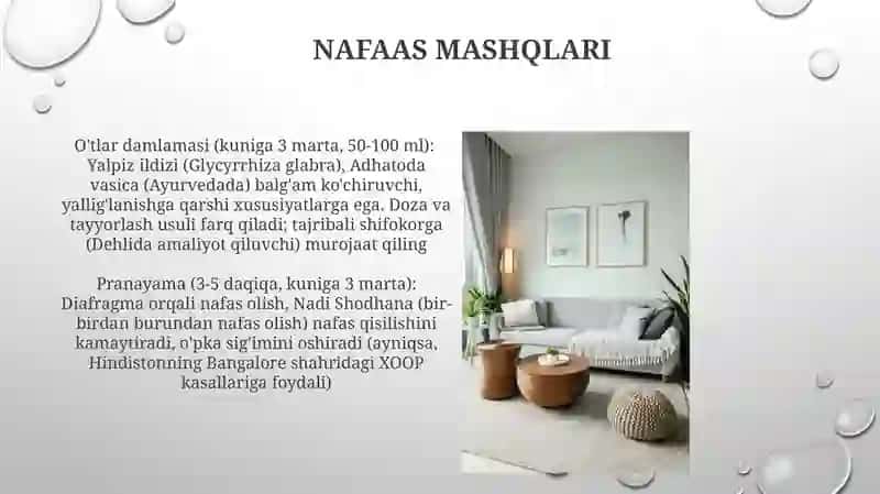 O't-o'simlik inhalatsiyasi va bug' terapiyasi 4