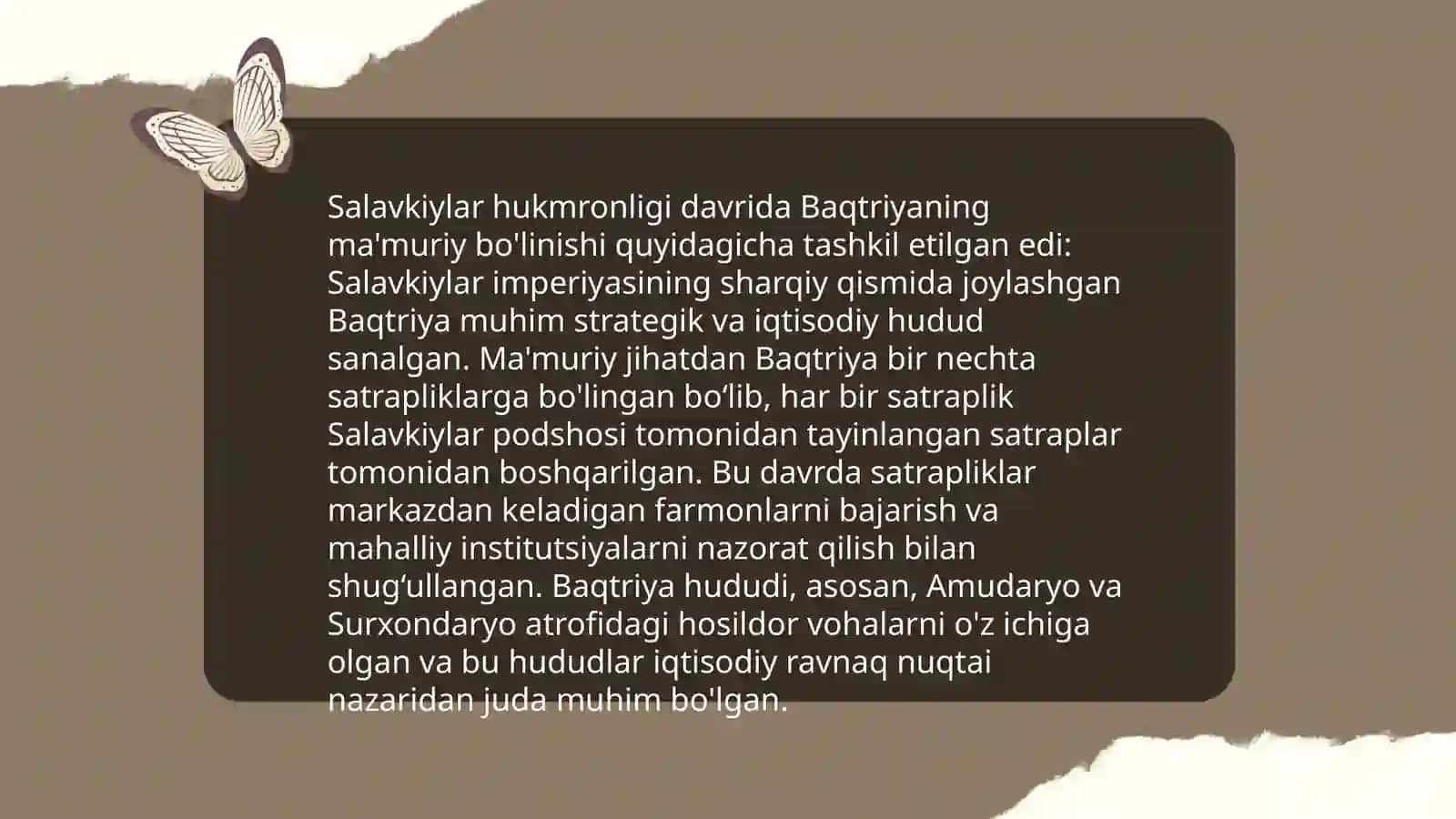 Salavkiylar davlati hukmronligi davrida Sõğd va Baqtriyaning tarixiy geografiyasi 4