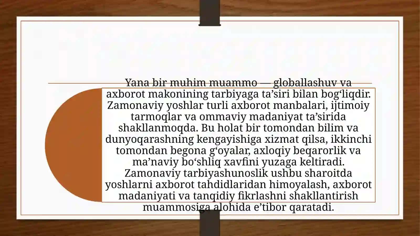 Zamonaviy tarbiyashunoslik muammolari 4