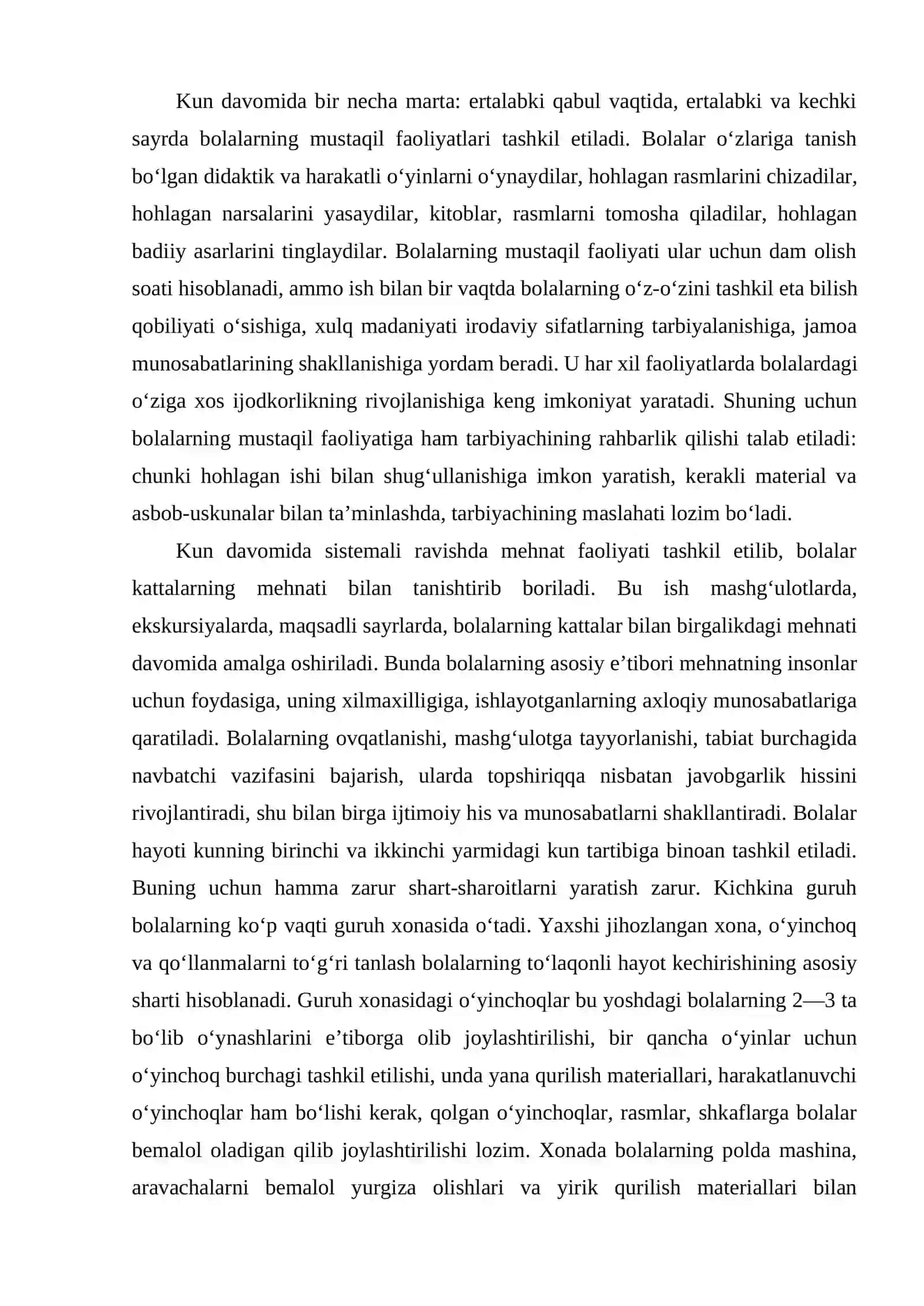 Maktabgacha ta’lim muassasalarida mashgulotlarni tashkil etish 4