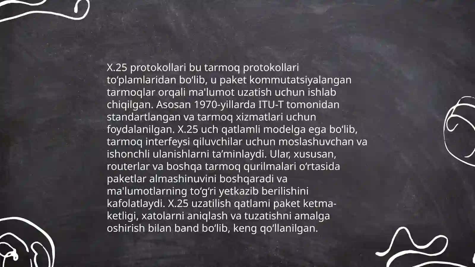 X.25 tarmoqlari. IPX |SPX protokollar steki 4