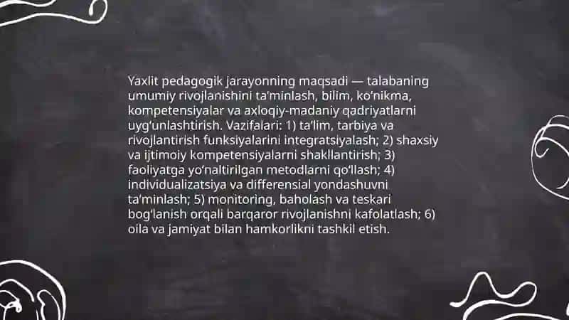 Yaxlit pedagogik jarayon va uning etaplari 4