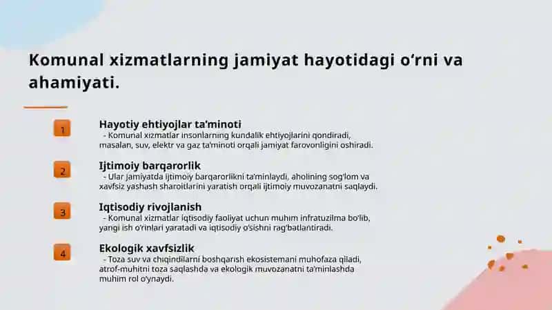 Komunal xizmatlar 4