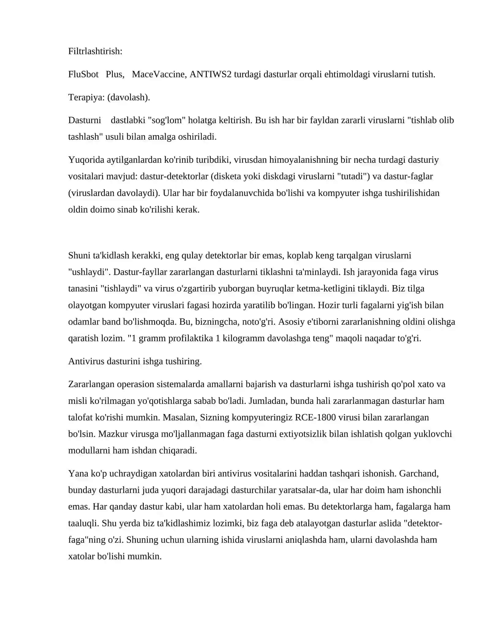 Kopmyuter viruslaridan himoyalash texnologiyalari 4