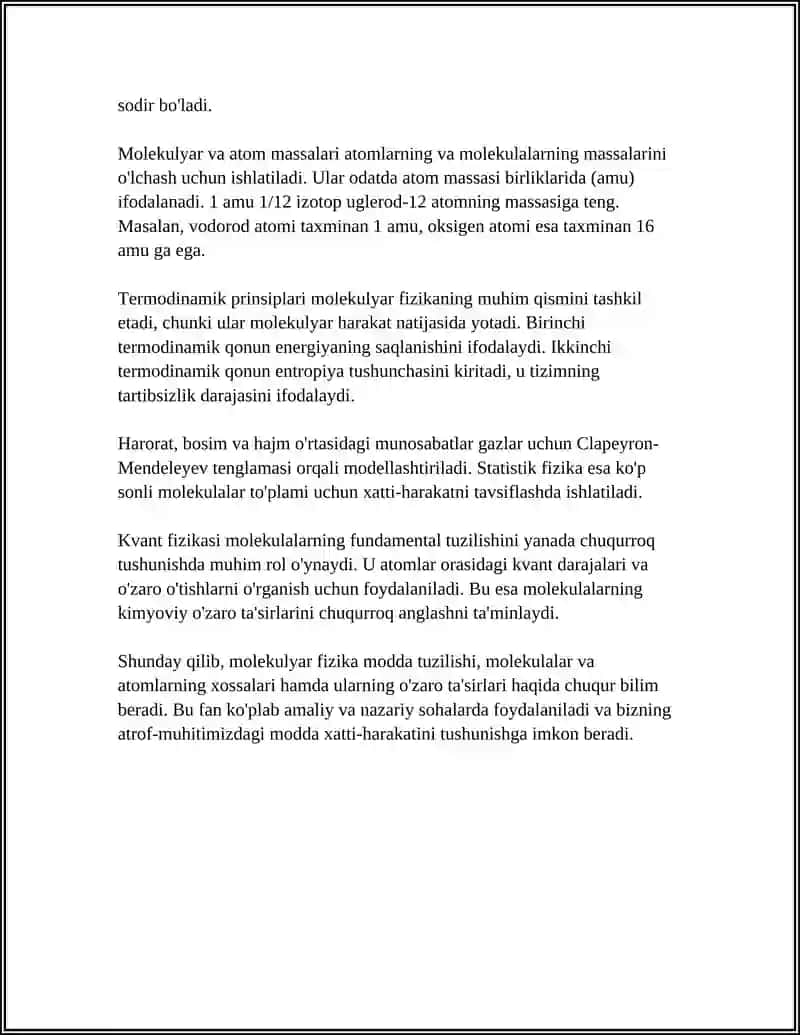 MOLEKULYAR FIZIKA VA TERMODINAMIKA 4