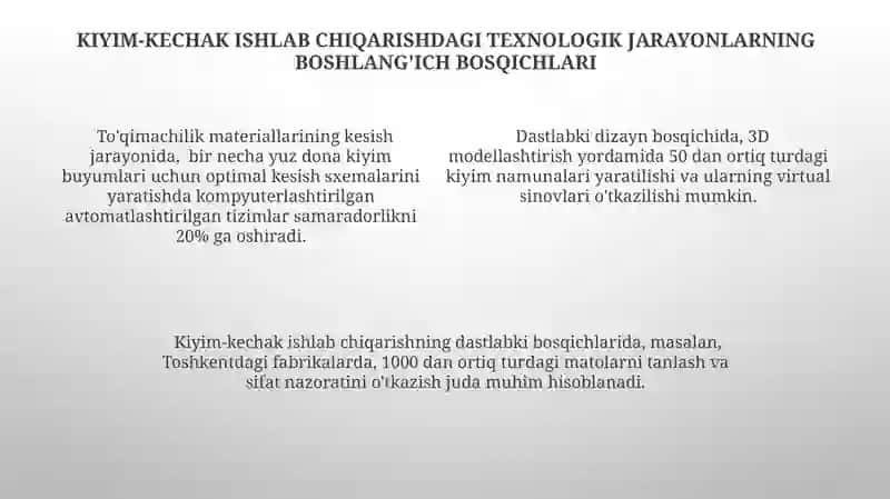 KIYIM ISHLAB CHIQARISHNING TEXNOLOGIK JARAYONLARI 4