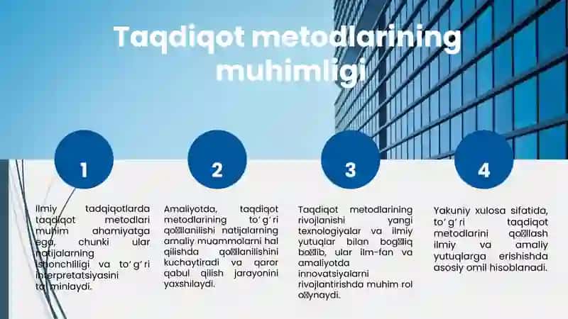 Taqdiqot metodlari 4
