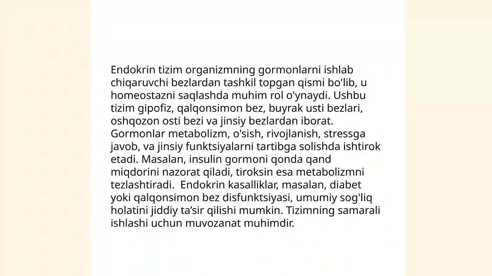 Gormonlar ta'sirini biokimyoviy baholash 4