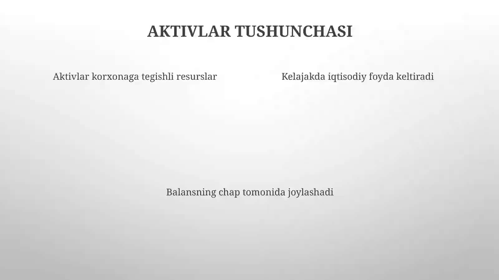 Korxona aktivlari va passivlarining tarkibi 4