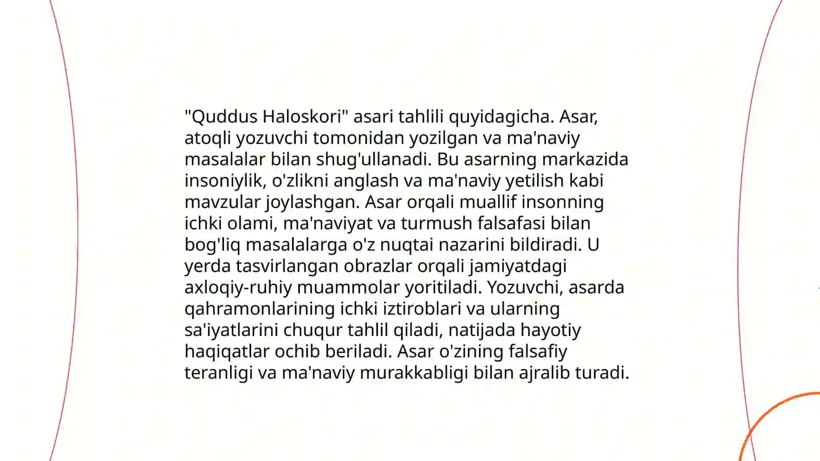 Quddus Haloskori Kitobi Tahlili 4