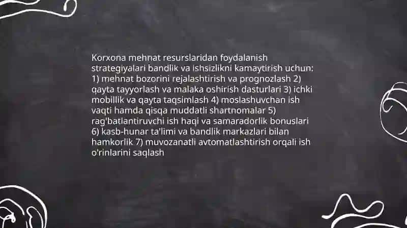 Mehnat bozori va korxonalarda mehnat resusrslaridan foydalanish 4