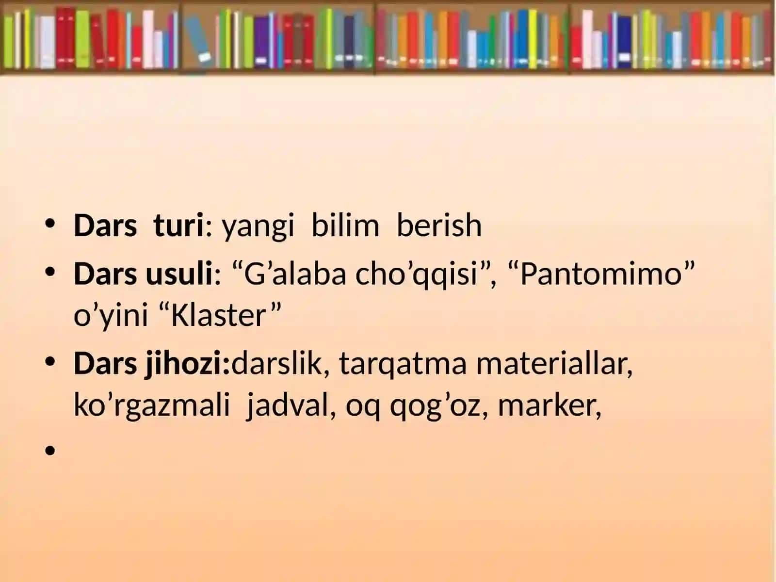 5-sinflar uchun bir soatlik namunali dars ishlashmasi 4