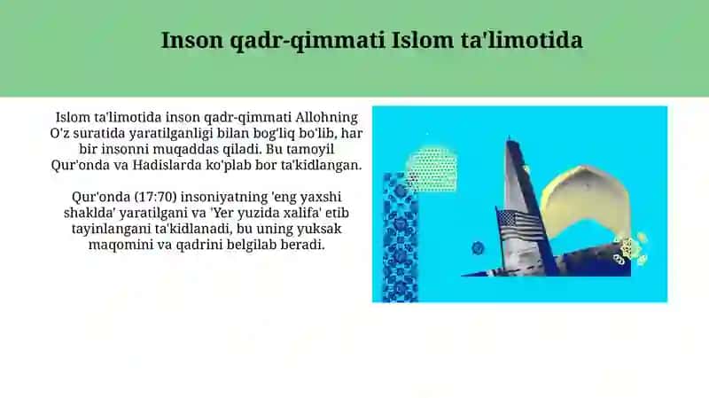 Islomda inson huquq va erkinliklarini ta'minlashning o‘zigaxosjihatlari 4