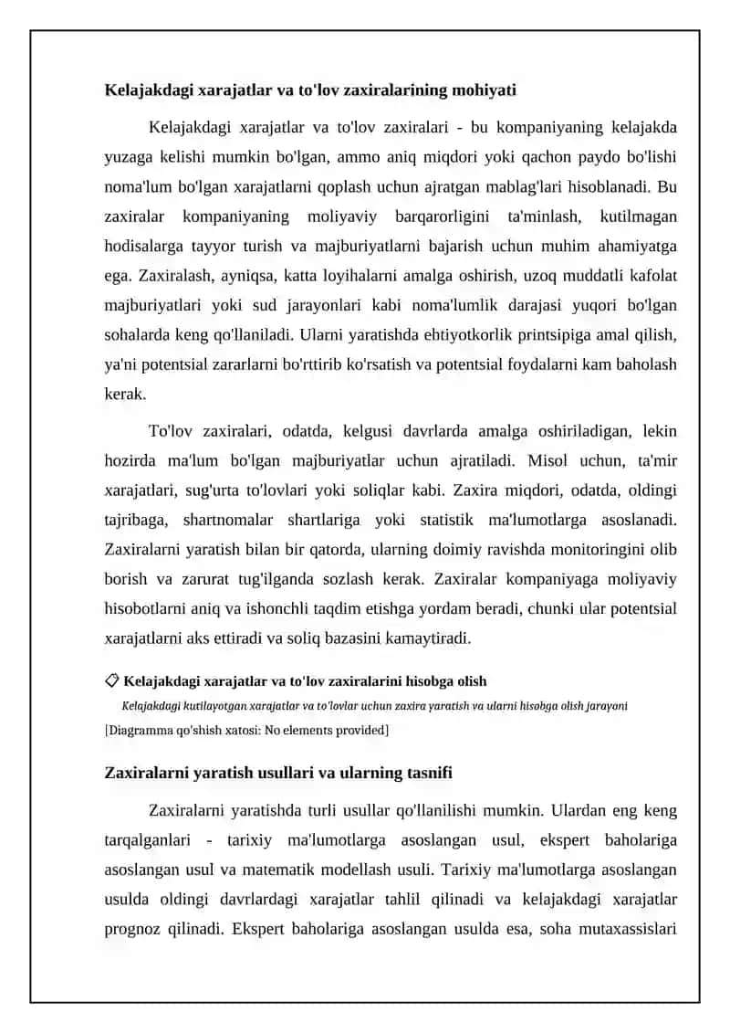 Kelajakdagi xarajatlar va to'lov zaxiralari: Asosiy tushunchalar va siyosat 4