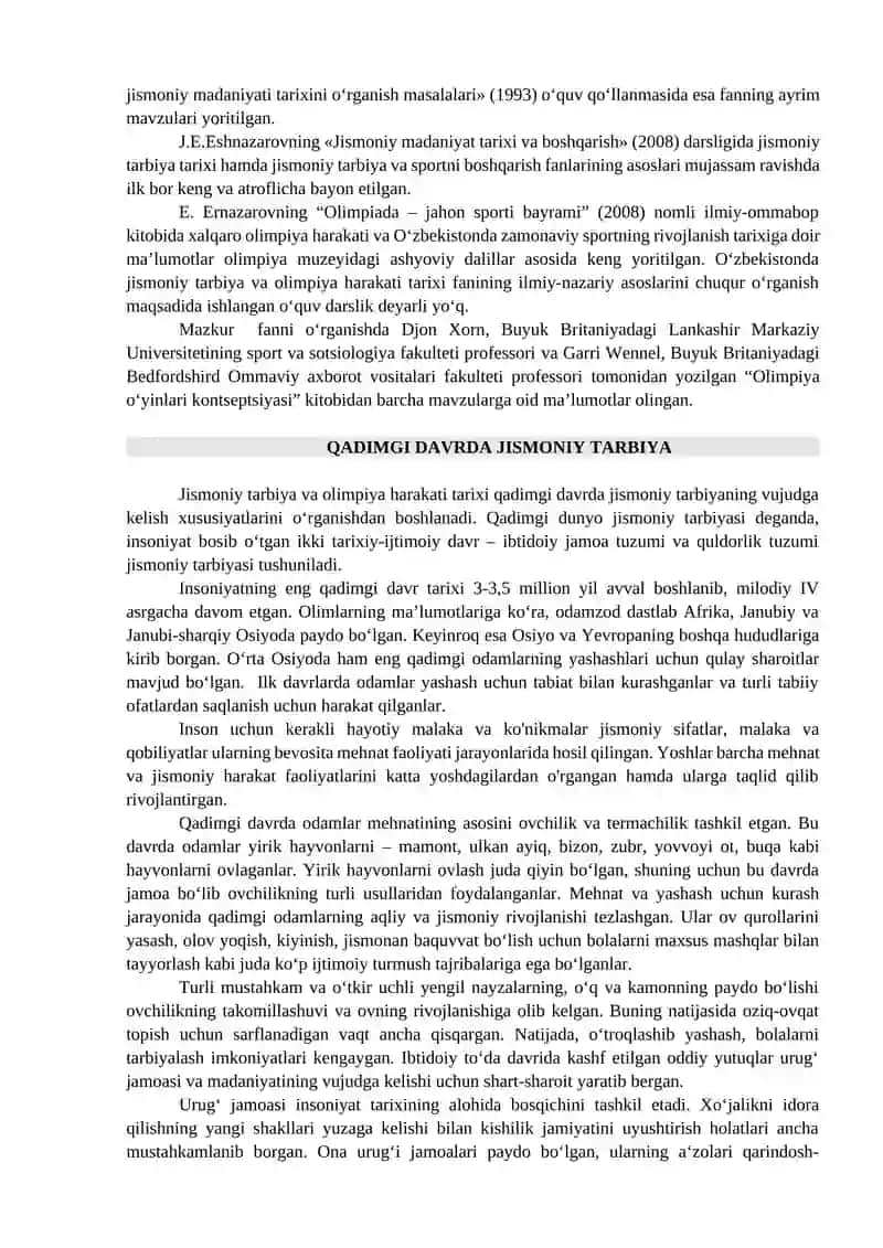 JISMONIY TARBIYA VA OLIMPIYA HARAKATI TARIXI FANIGA KIRISH 4