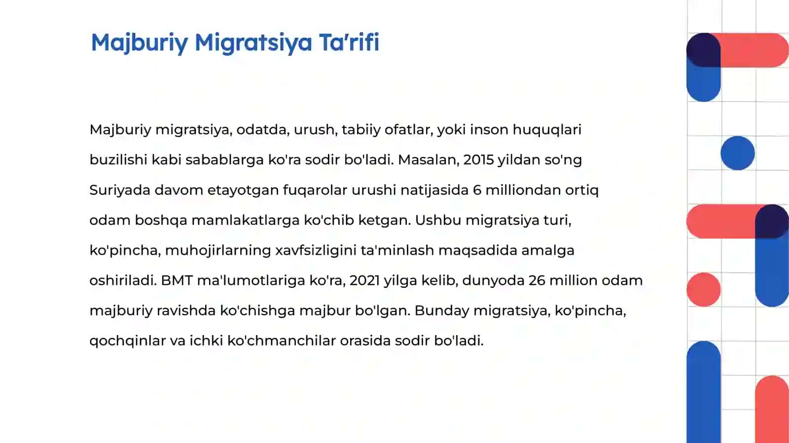 Majburiy Migratsiya Ta'rifi 4