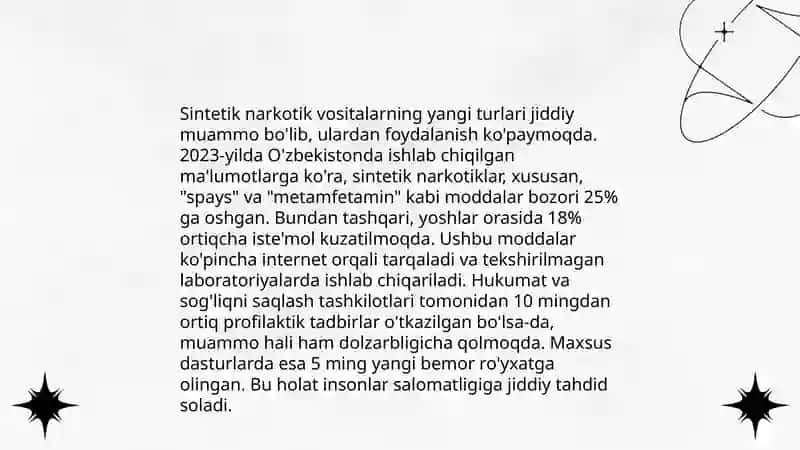 Tabiiy va sintetik narkotik vositalar. Foydasi va zarari 4