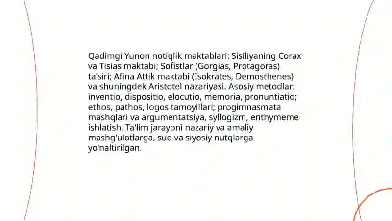 Aristotelning "Retorika" asari va Gʻarb notiqlik tarixi 4