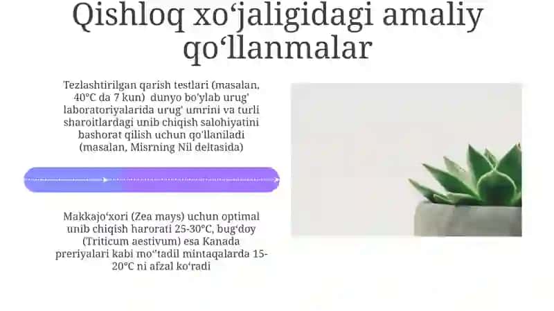 Urug'lanishda haroratning roli 4
