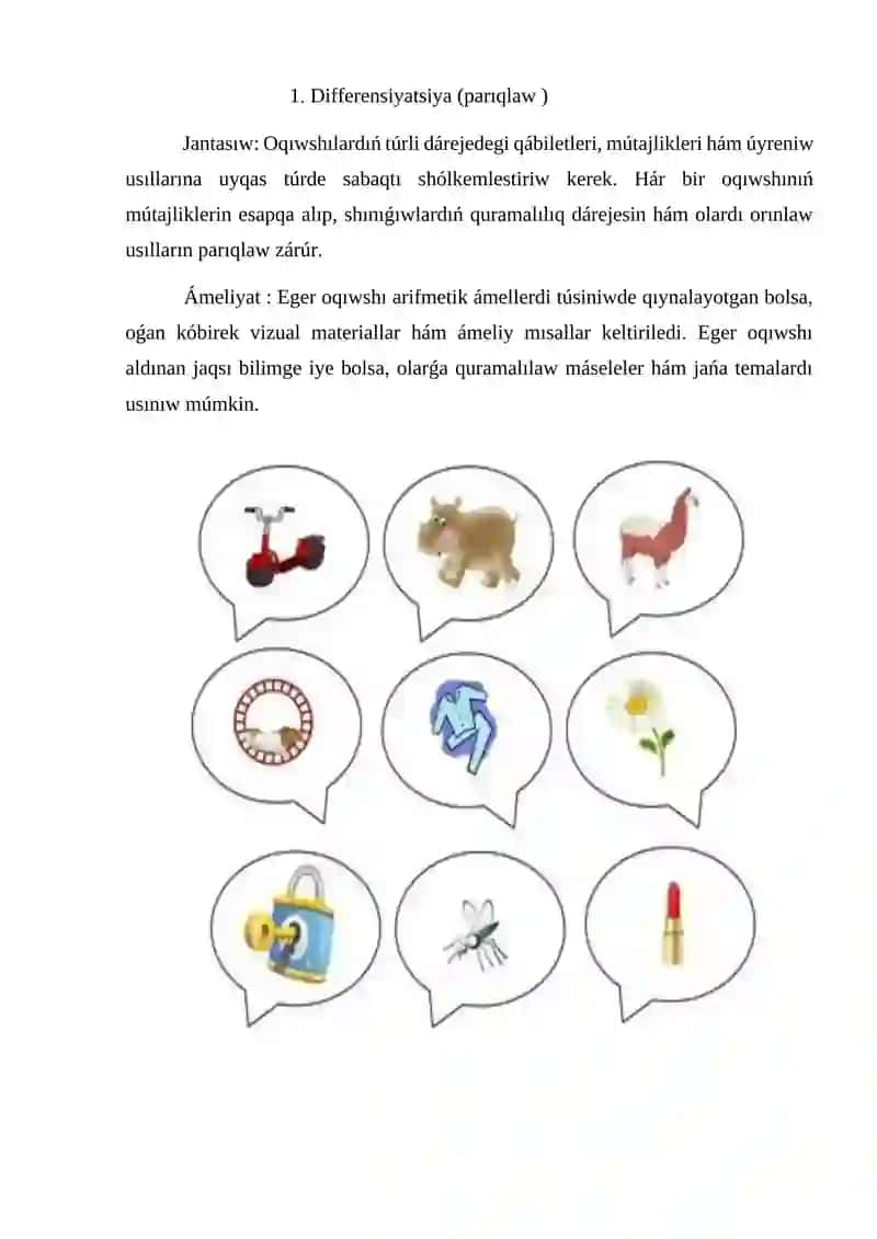 Baslawısh klass matematika kursı 4