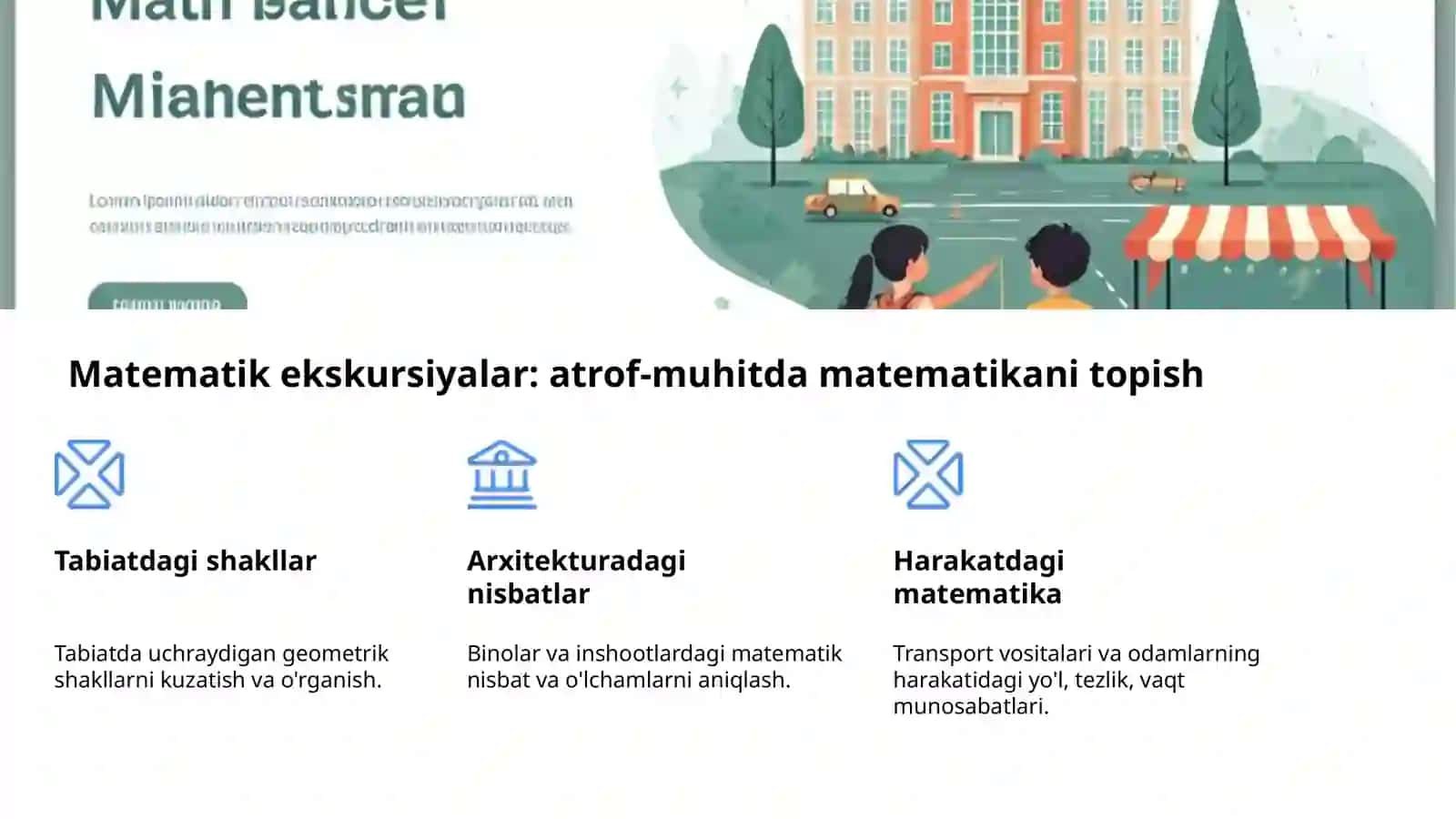 Matematika o’yinlari: Darsdan tashqari shakllar 4